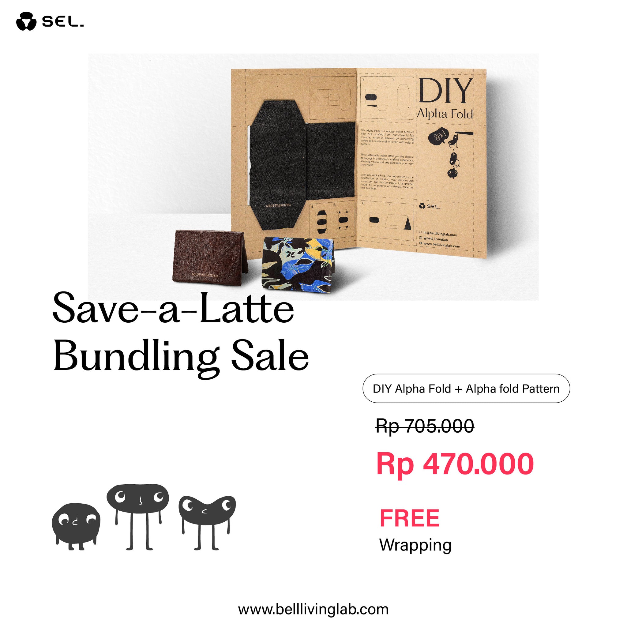 Save-a-Latte Bundling Sale DIY Alpha Fold + Alpha Fold Pattern